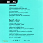 مشخصات بلوتوث صدا BT-X6