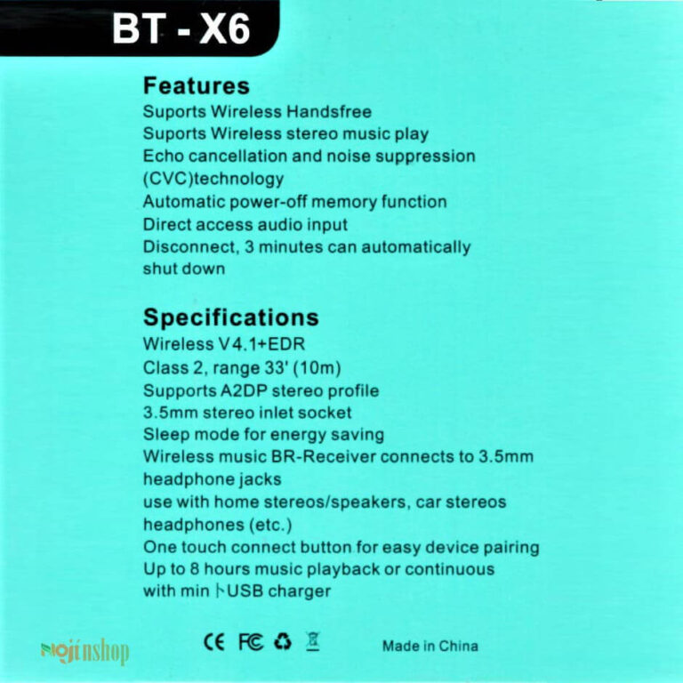 بلوتوث صدا BT-X6
